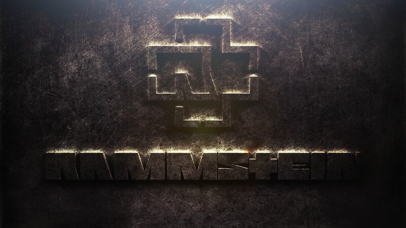 Rammstein Logo on Metal — Black