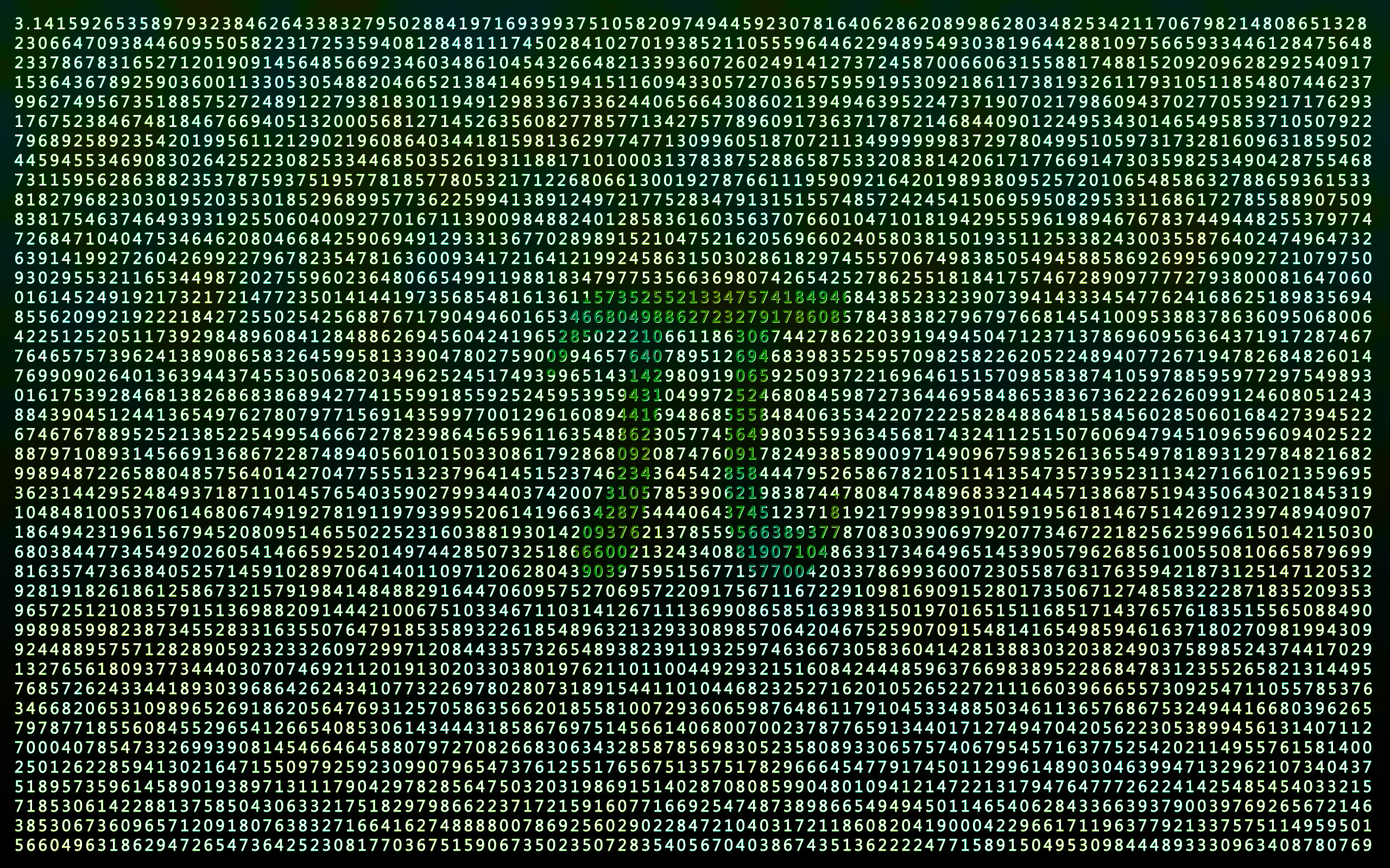 Random numerical data display