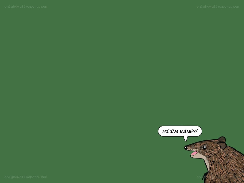 Randy the animal says hi