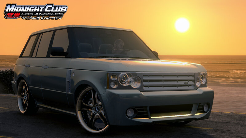 Range Rover at sunset