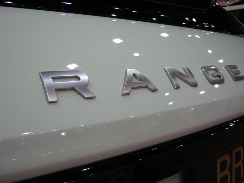 Range Rover badge close-up