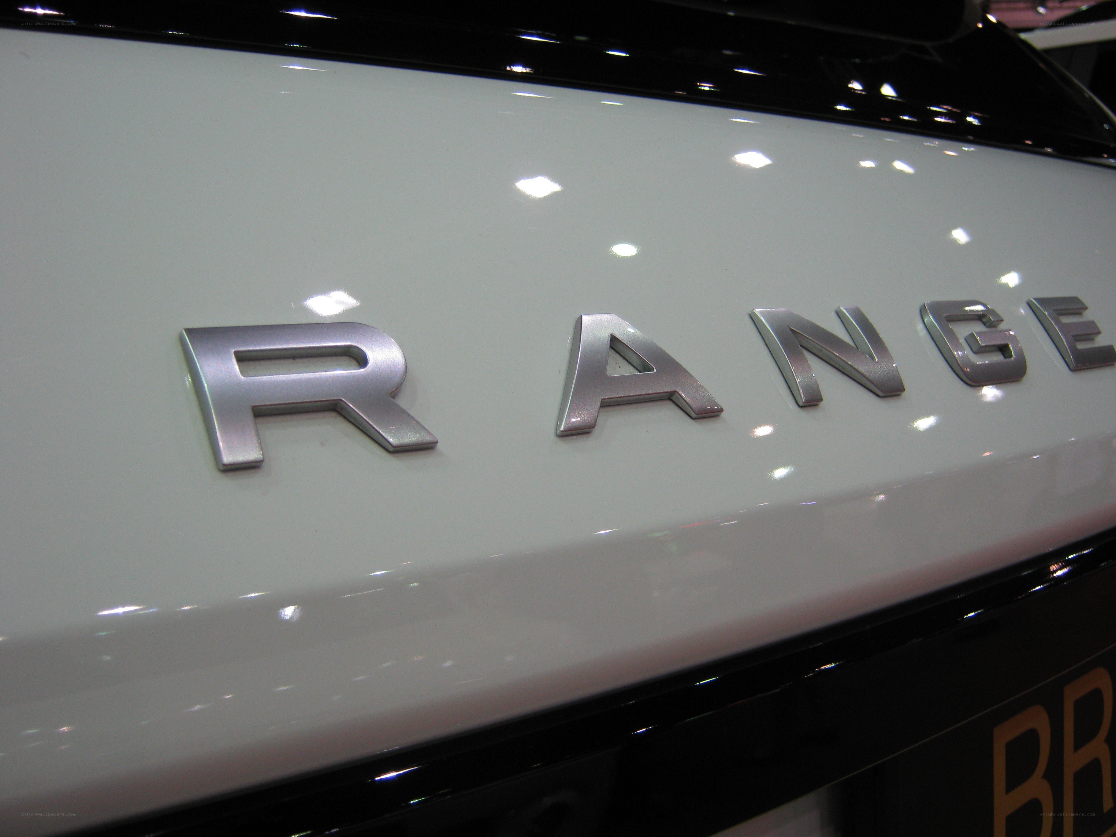 Range Rover badge close-up