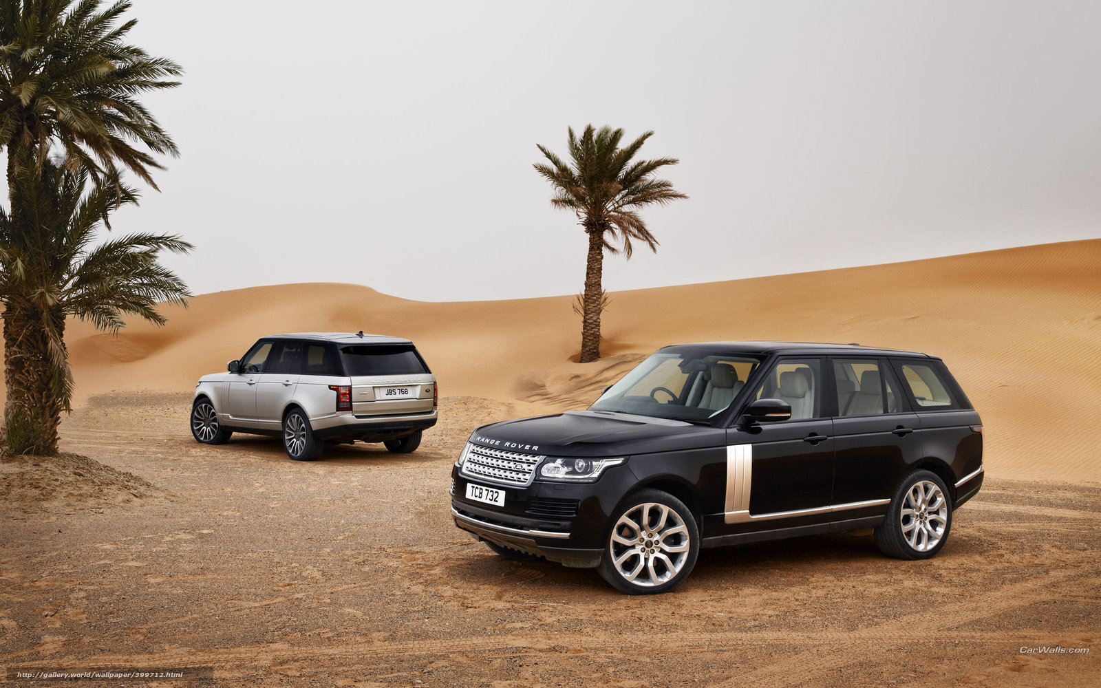 Range Rover in desert
