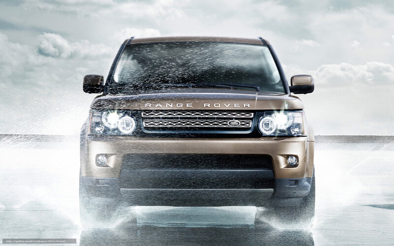 Range Rover in water spray