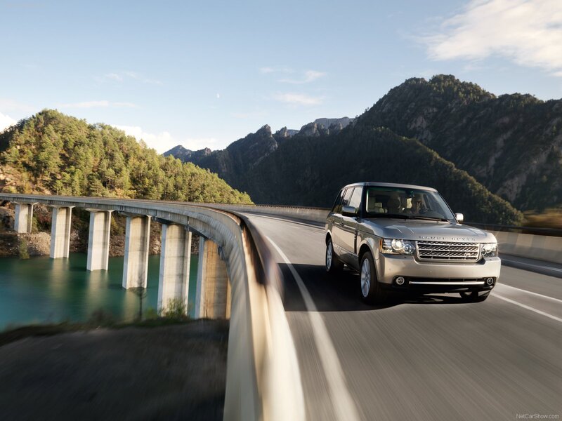 Range Rover on mountain bridge
