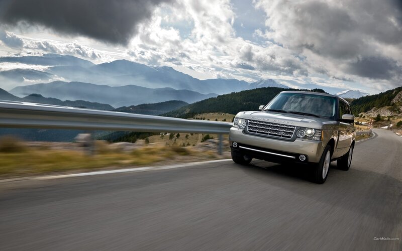 Range Rover on mountain road
