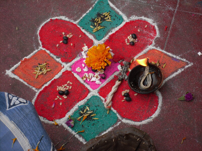 Rangoli Design on Floor