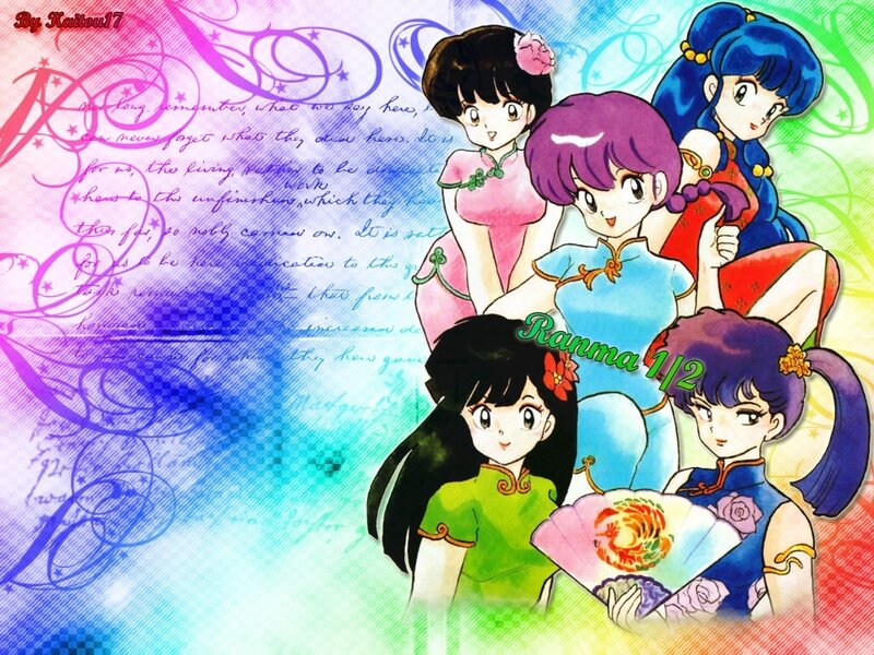 Ranma 1/2 characters collage