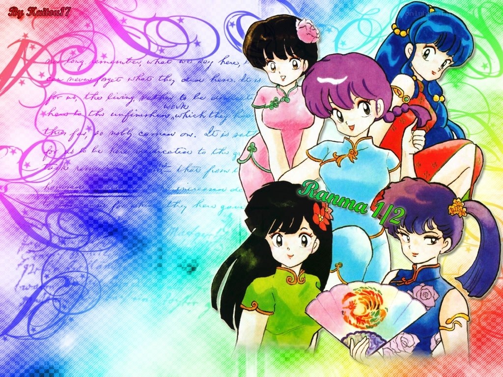 Ranma 1/2 characters collage