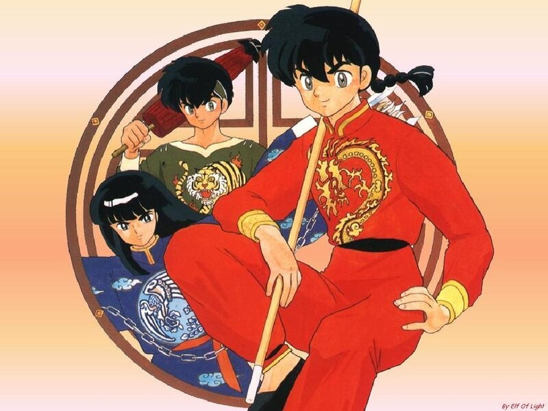 Ranma and friends in traditional attire