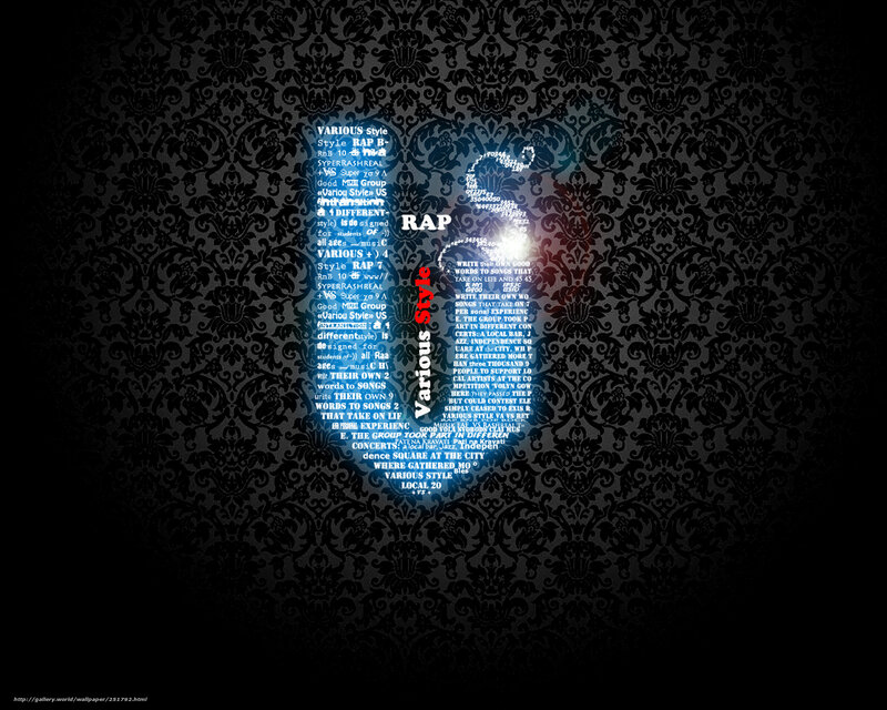 Rap music text art