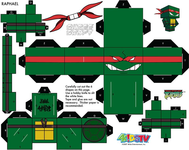 Raphael paper craft template