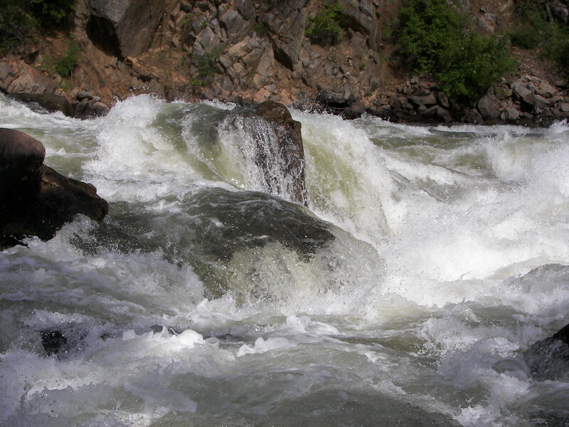 Rapids Flowing over Rocks — White, Dynamic