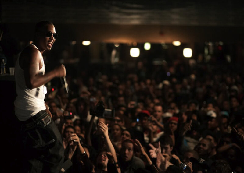 rapper performing for crowd