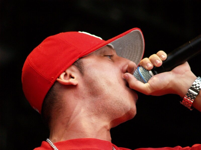 rapper performing on stage