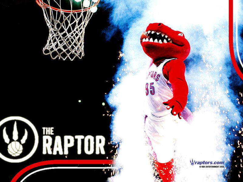 Raptor Mascot Dunking