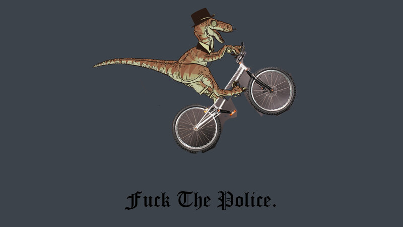 Raptor on Bicycle