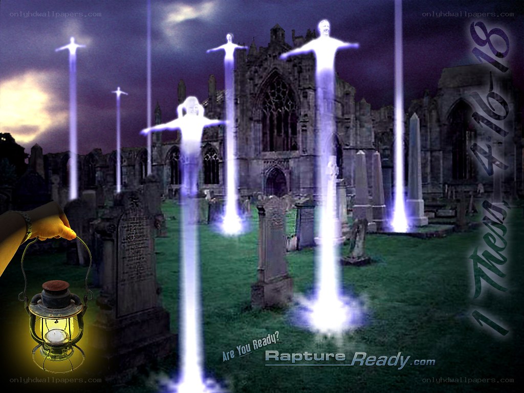 Rapture in a cemetery