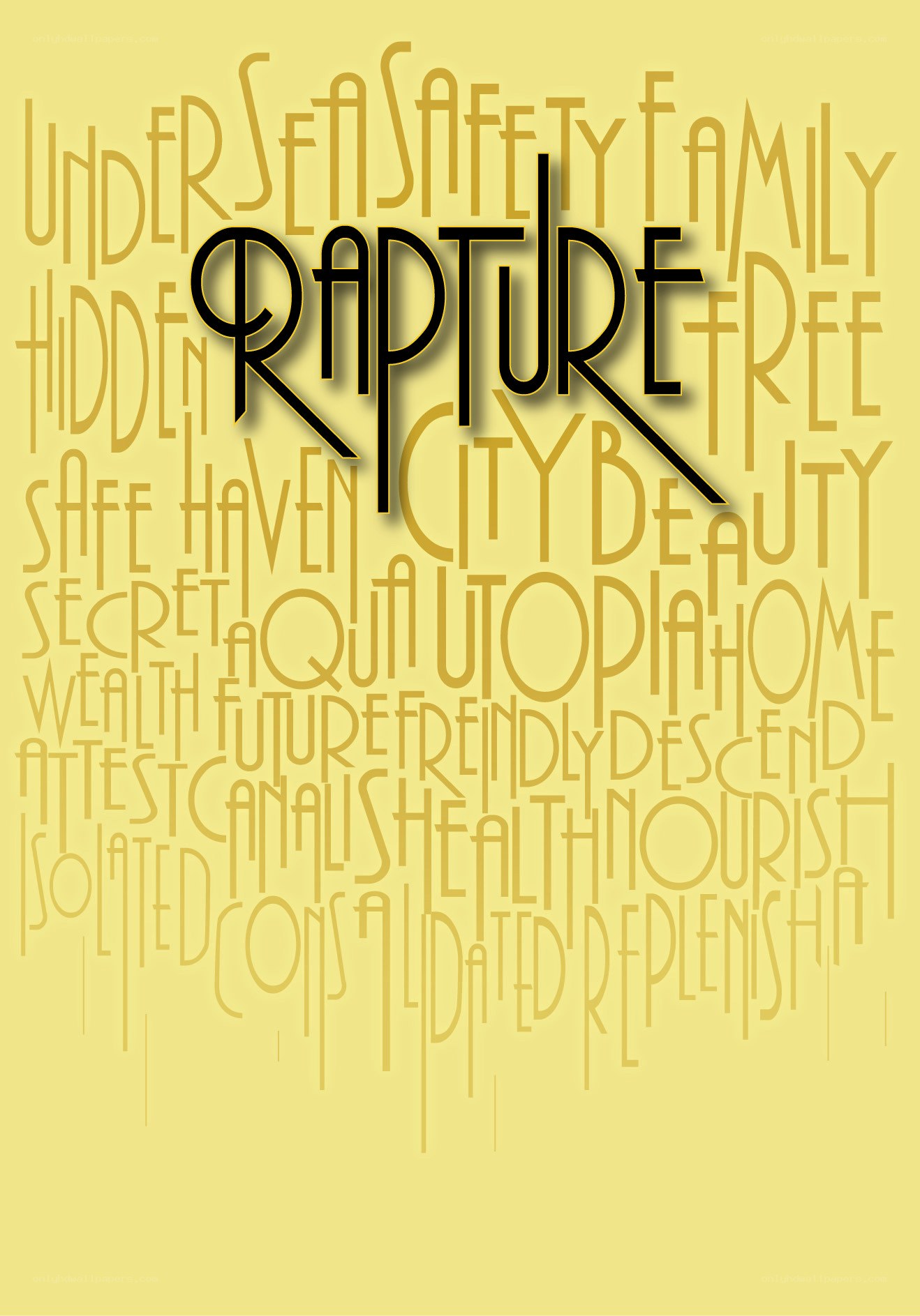 Rapture word art design
