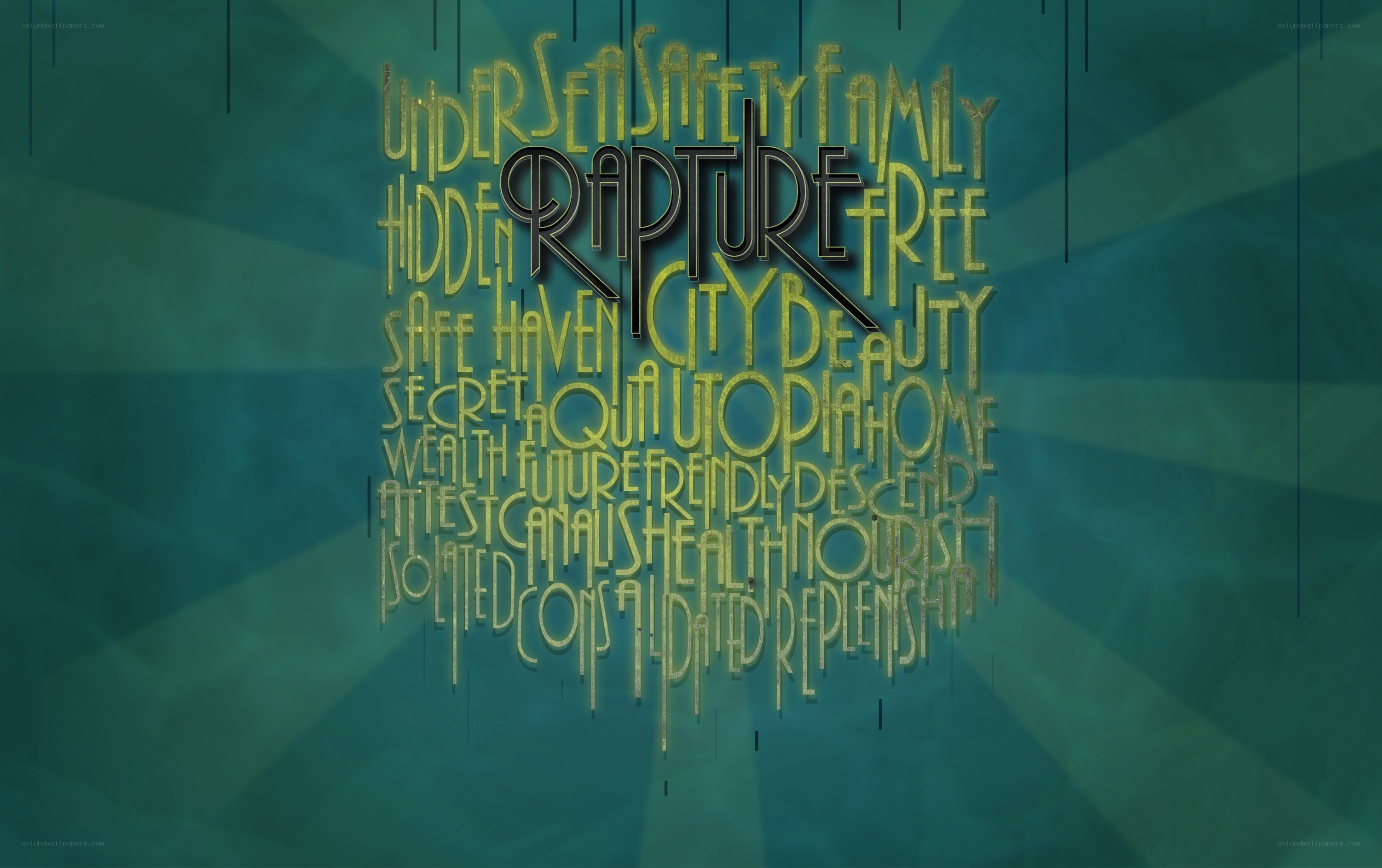 Rapture word art design