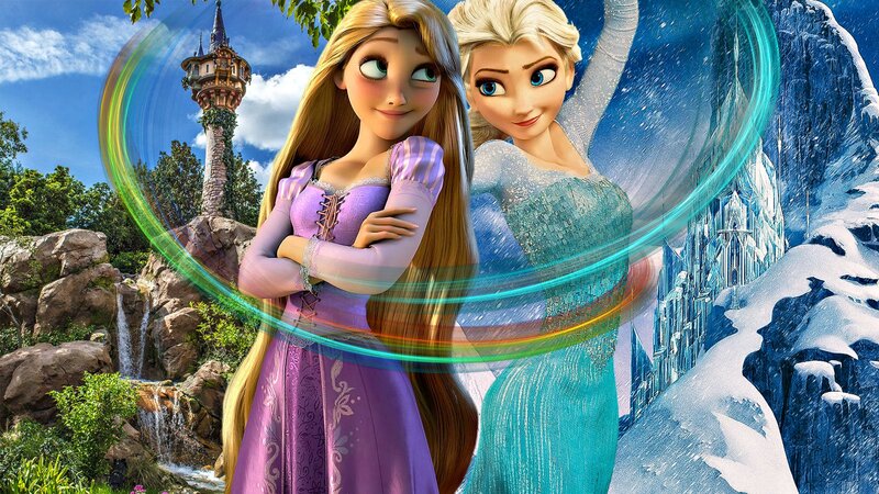 Rapunzel and Elsa