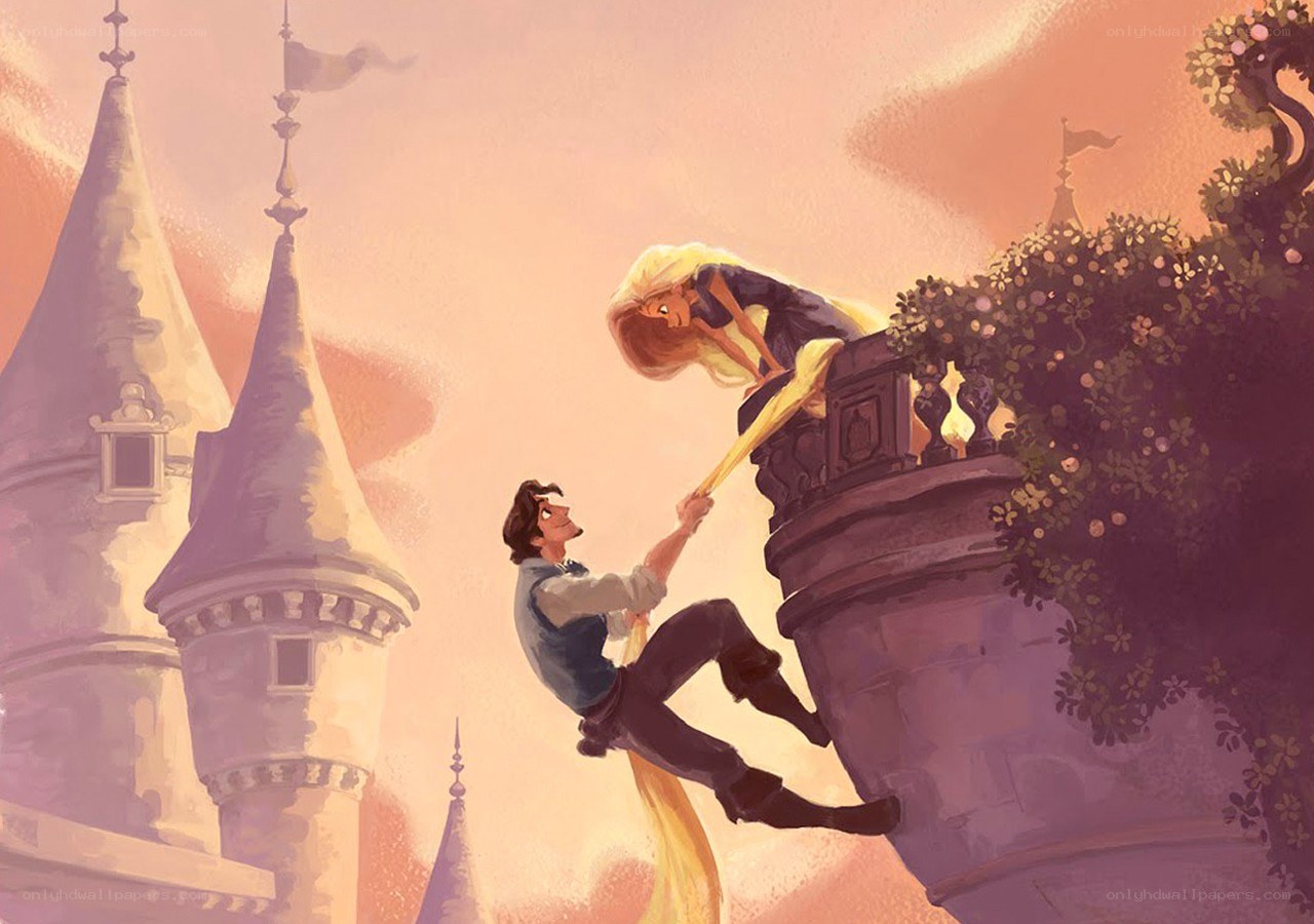 Rapunzel and Flynn Rider
