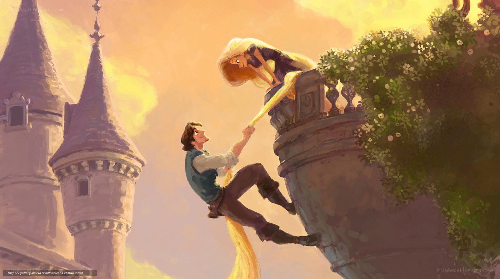 Rapunzel and Flynn Rider