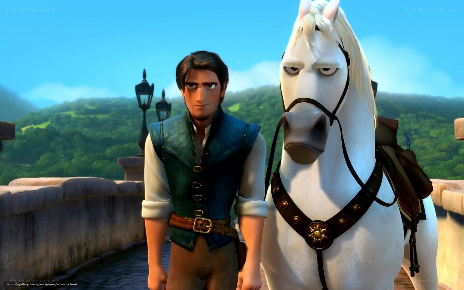 Rapunzel and her horse