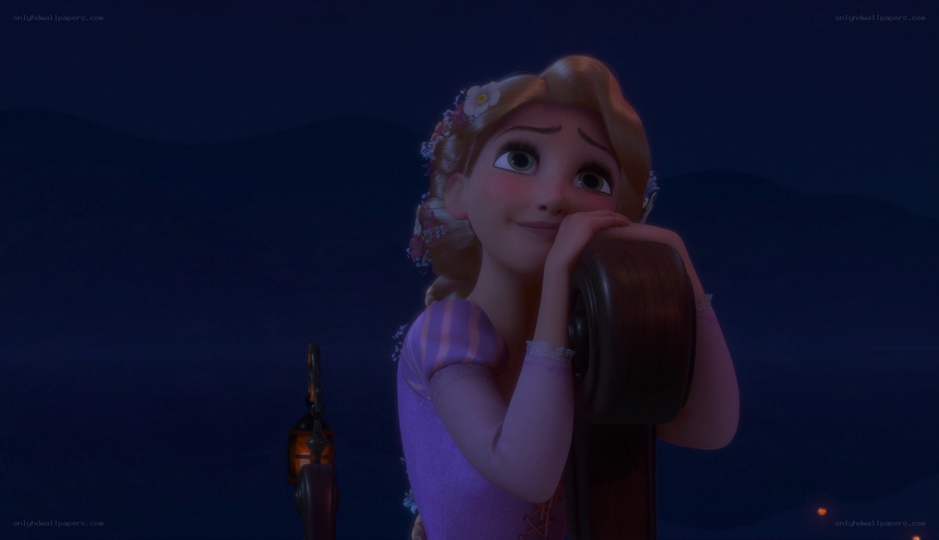 Rapunzel at night