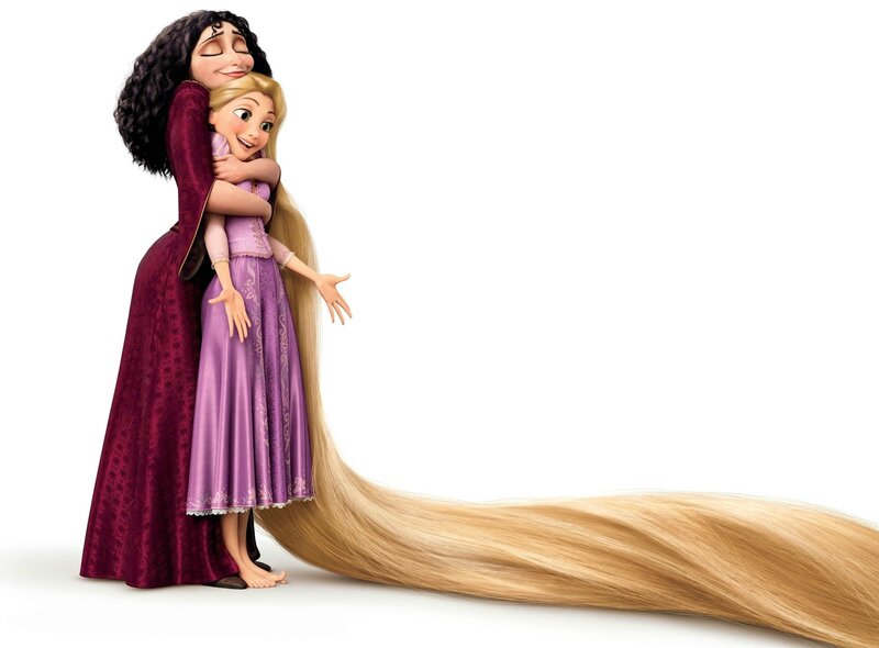 Rapunzel Hugging Mother
