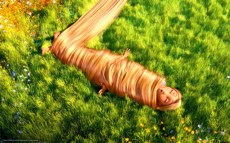 Rapunzel in a field