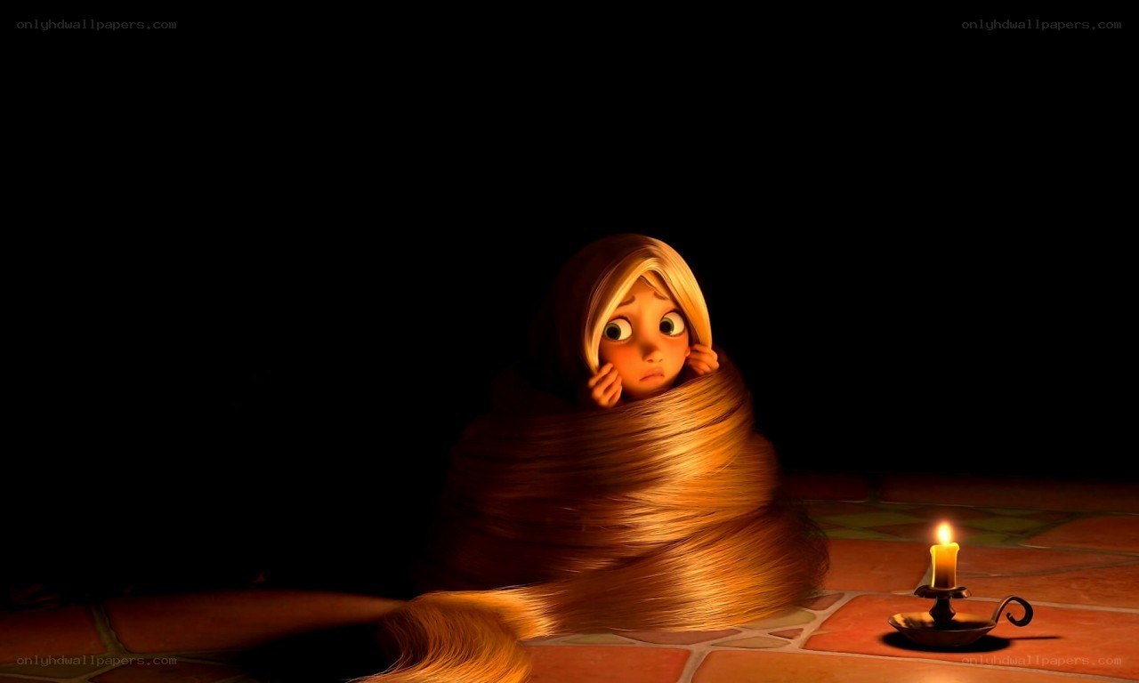 Rapunzel in her tower