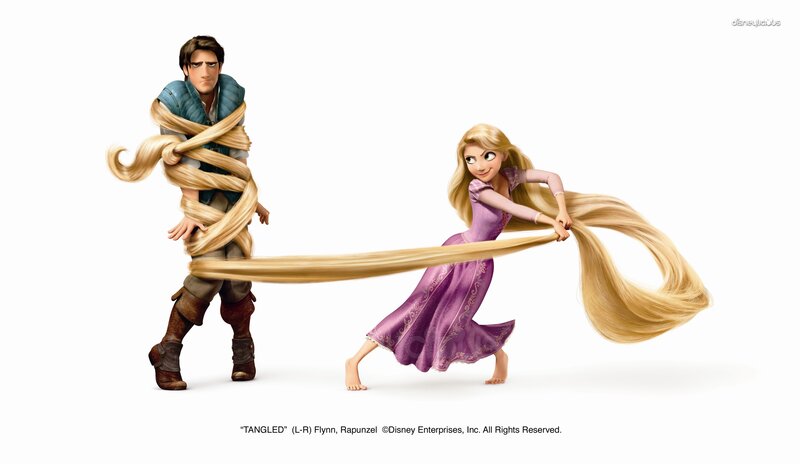 Rapunzel Pulling Flynn — Gold