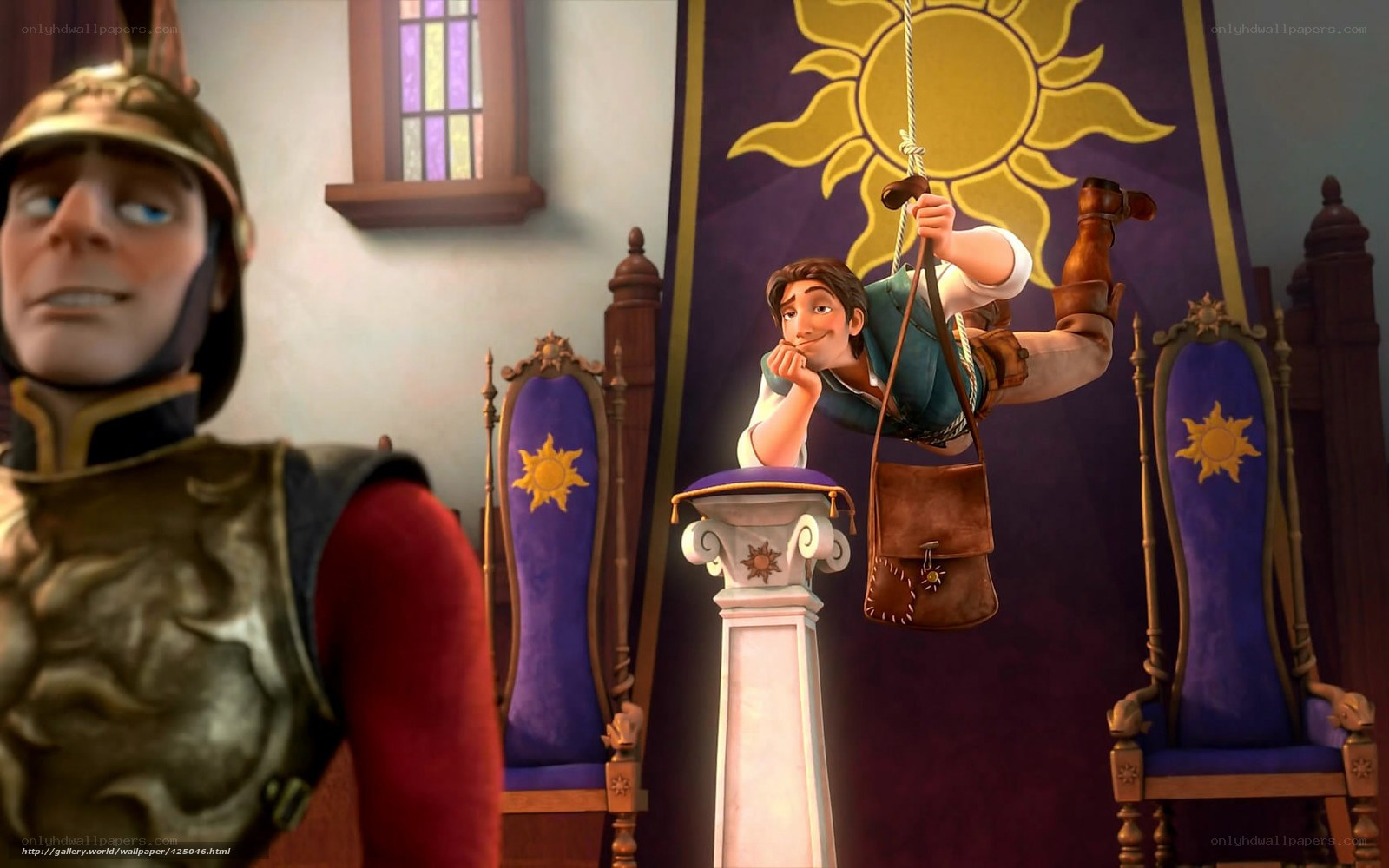Rapunzel's Prince in the throne room