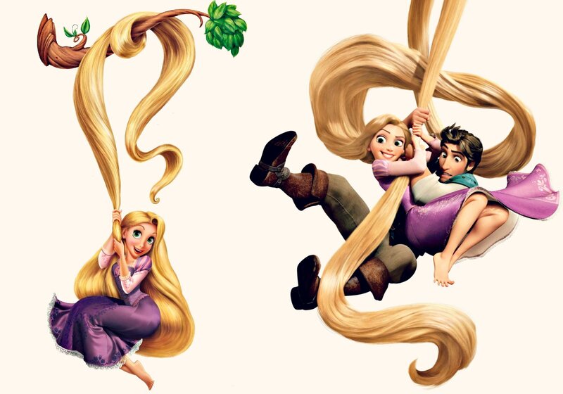 Rapunzel Swinging on Hair