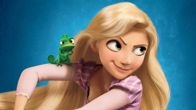 Rapunzel with Chameleon — Blue