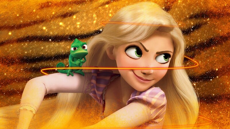 Rapunzel with Chameleon — Gold