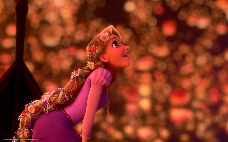 Rapunzel with flowers