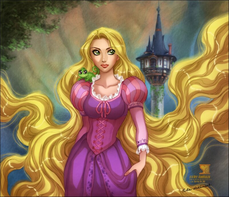 Rapunzel with Frog