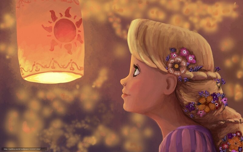 Rapunzel with lantern