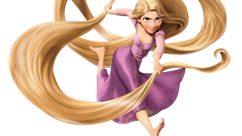 Rapunzel with long golden hair