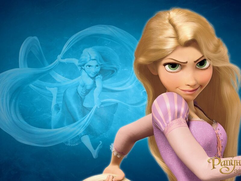 Rapunzel with Long Hair — Blue