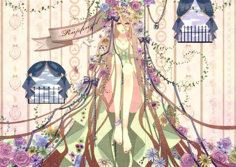 Rapunzel with Long Hair — Green