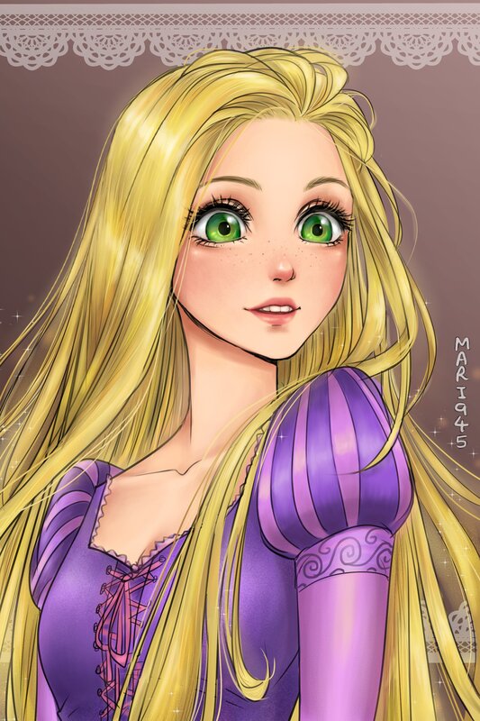 Rapunzel with Long Hair — Yellow, Calm