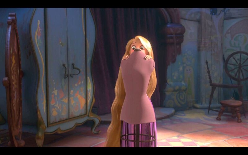 Rapunzel with mannequin