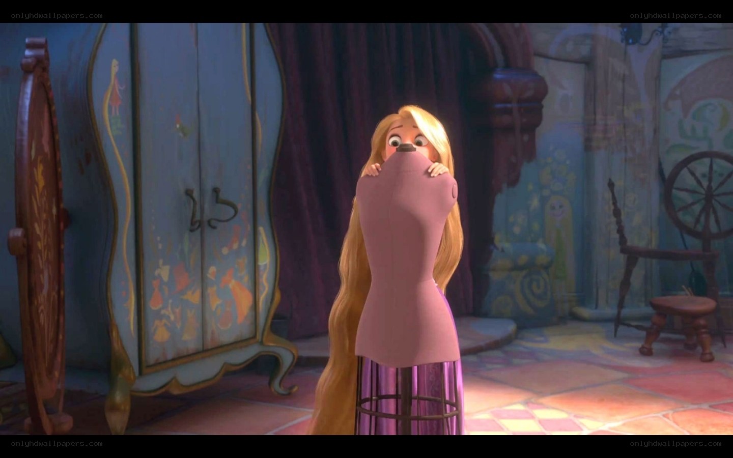 Rapunzel with mannequin