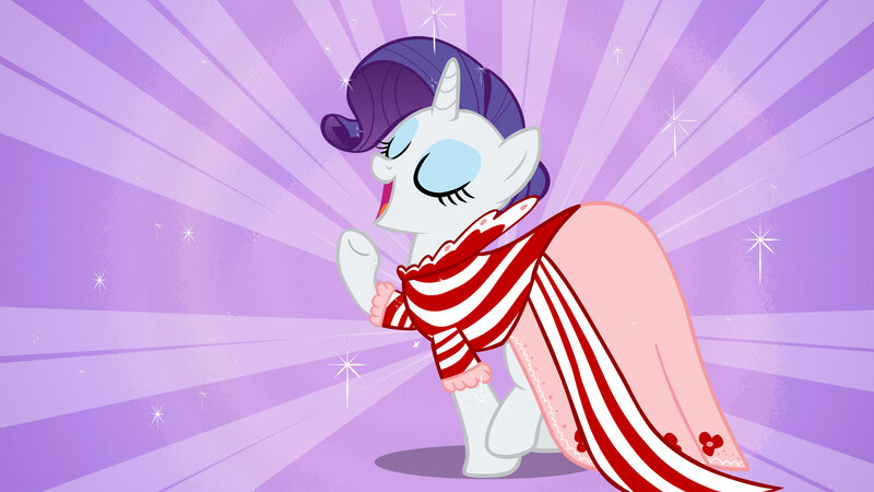 Rarity in a red and white dress