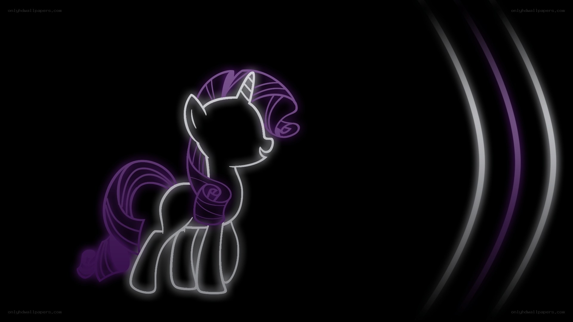 Rarity neon silhouette