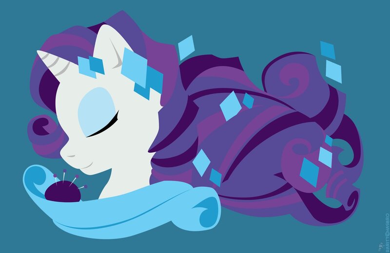 Rarity sleeping peacefully