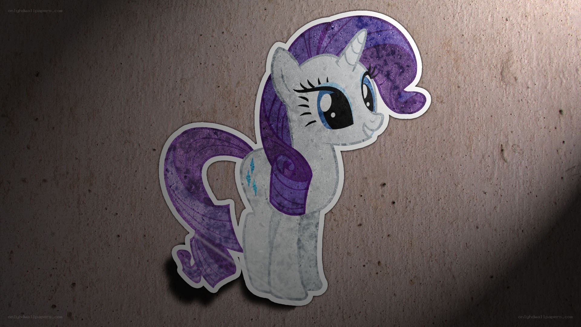 Rarity sticker on wall